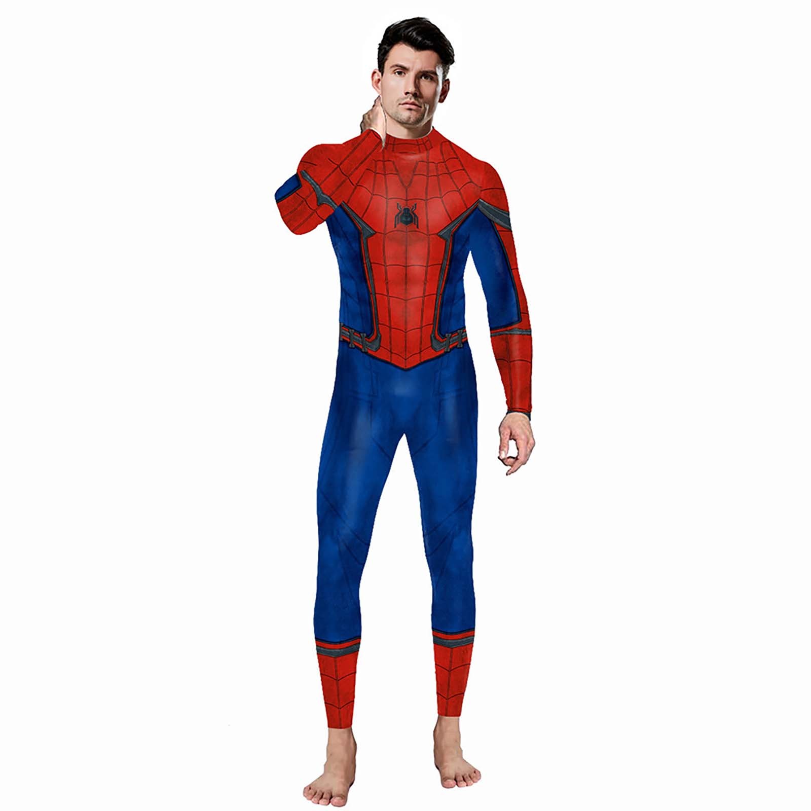 Gottsw Spider Superhero Man Jumpsuit Costume Adult Halloween Fancy Dress Party Spiderhero Man Cosplay Costumes